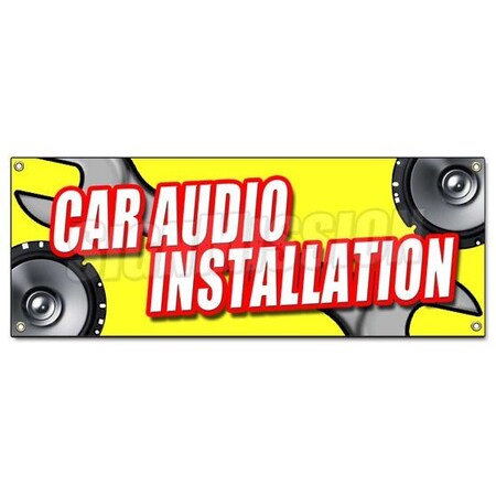 Signmission CAR AUDIO INSTALLATION BANNER SIGN stereo speakers repair amps auto B-Car Audio Installation